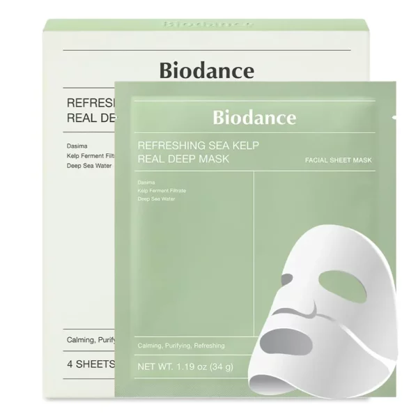 ماسک ورقه ای ضد جوش و کنترل چربی بایودنس با جلبک دریایی Biodance